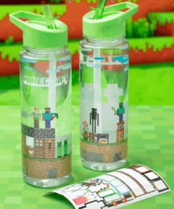 gadżet minecraft bidon / butelka na wodę + naklejki