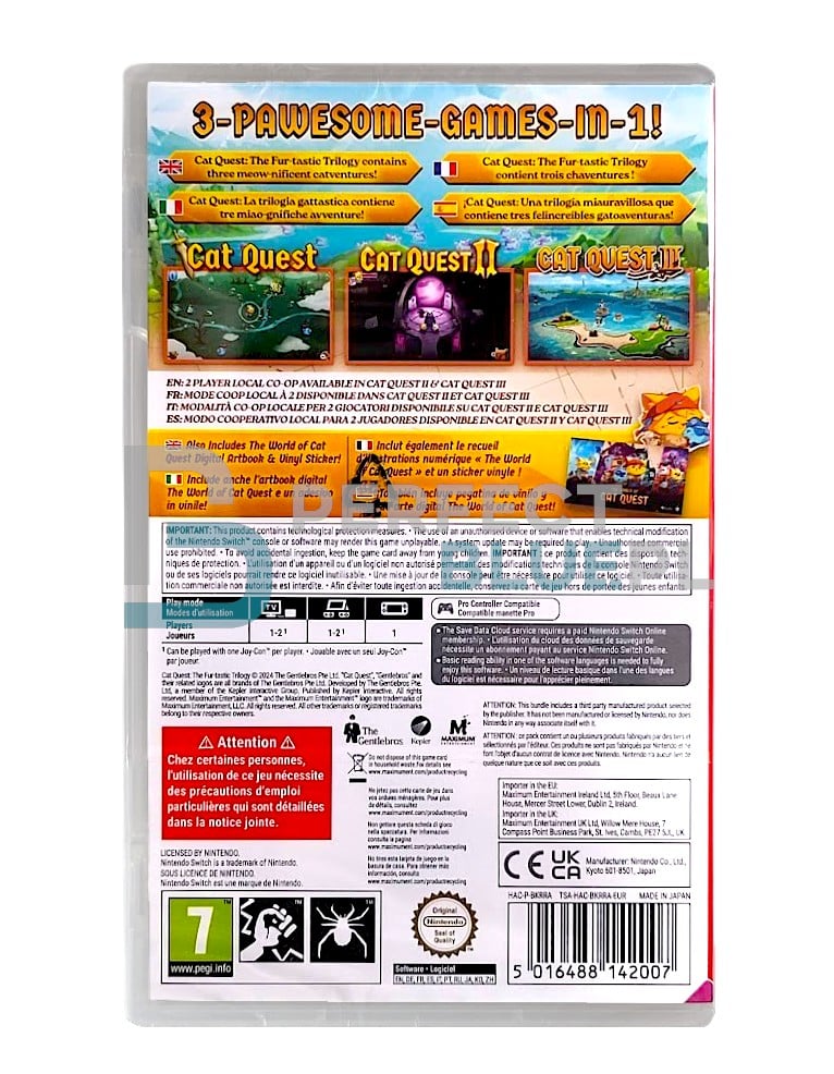 gra nintendo switch cat quest the fur tastic trilogy