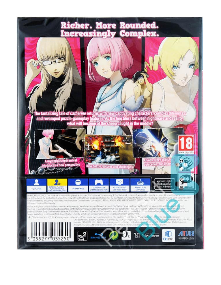gra ps4 catherine: full body limited launch edition / steelbook.