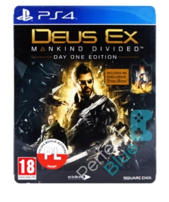 gra ps4 deus ex mankind divided day one edition pl + steelbook.