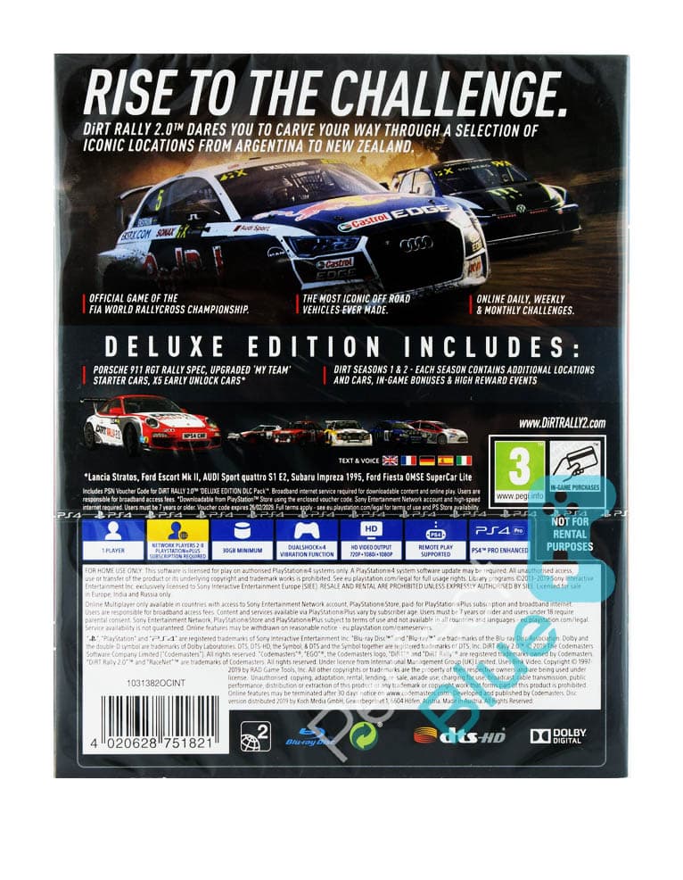 gra ps4 dirt rally 2.0 deluxe edition pl.