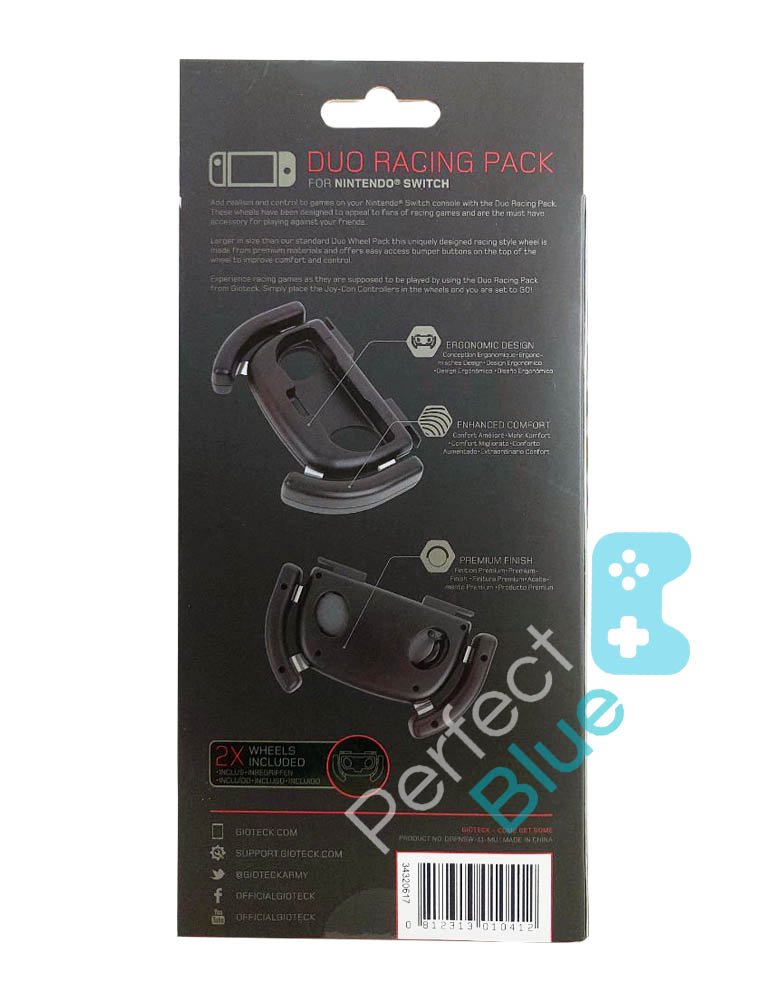 gioteck / uchwyt / kierownica duo racing pack / nintendo switch joy con / 2 sztuki