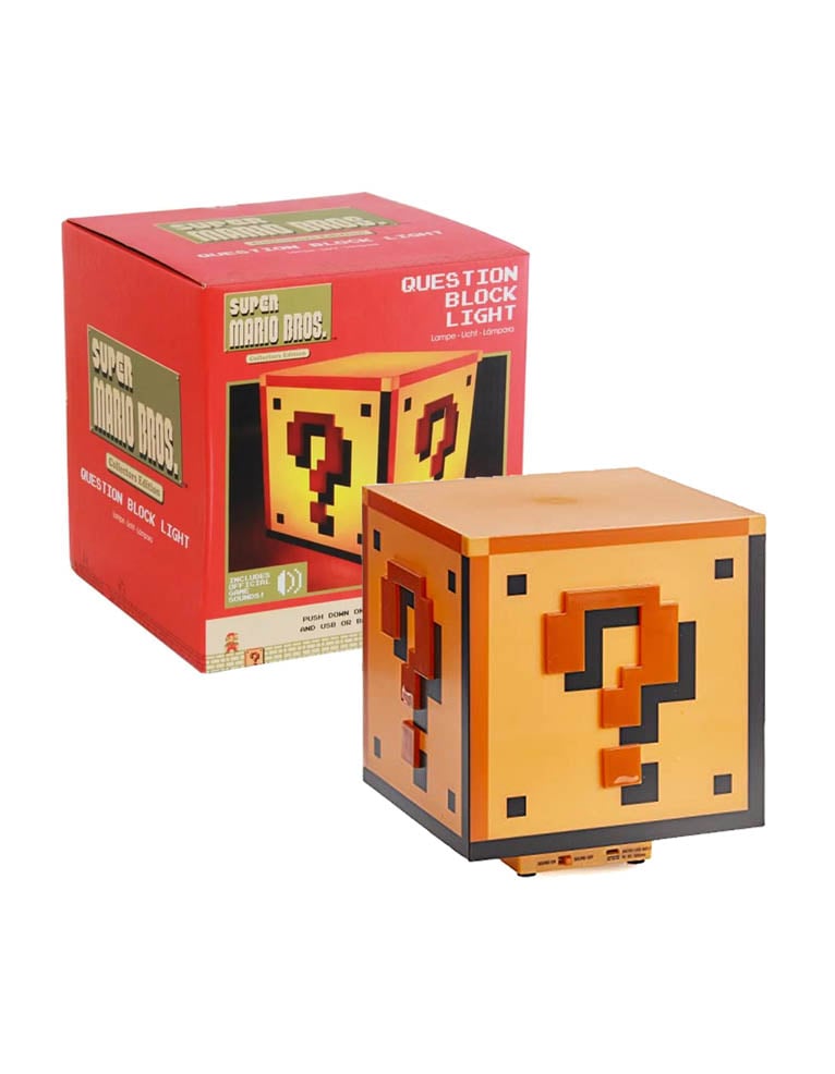 gadżet duża lampka nintendo super mario bros. question block / 18,5 cm