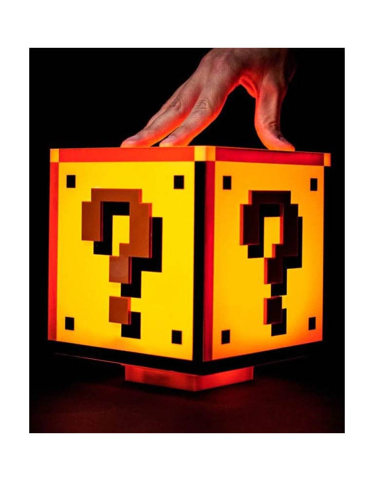 gadżet duża lampka nintendo super mario bros. question block / 18,5 cm