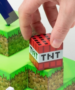 lampka minecraft diorama steve