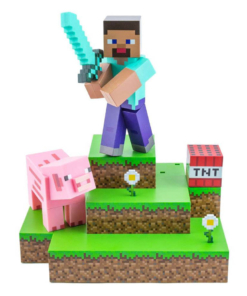 lampka minecraft diorama steve