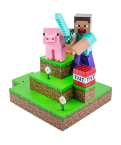 lampka minecraft diorama steve