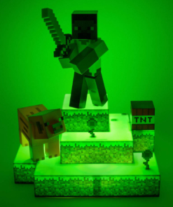 lampka minecraft diorama steve