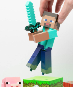 lampka minecraft diorama steve
