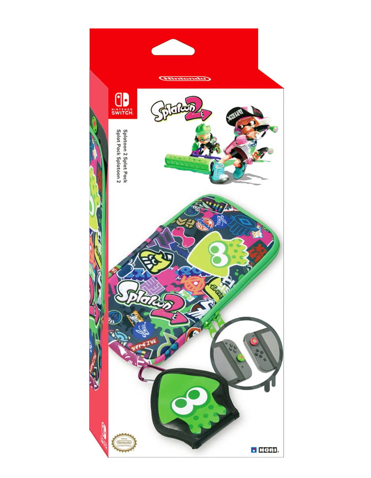 hori etui pokrowiec nintendo switch splatoon 2 + nakładki na analogi + etui na kartridże