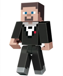 gadżet duża ruchoma figurka minecraft tuxedo steve / steve w smokingu 23cm