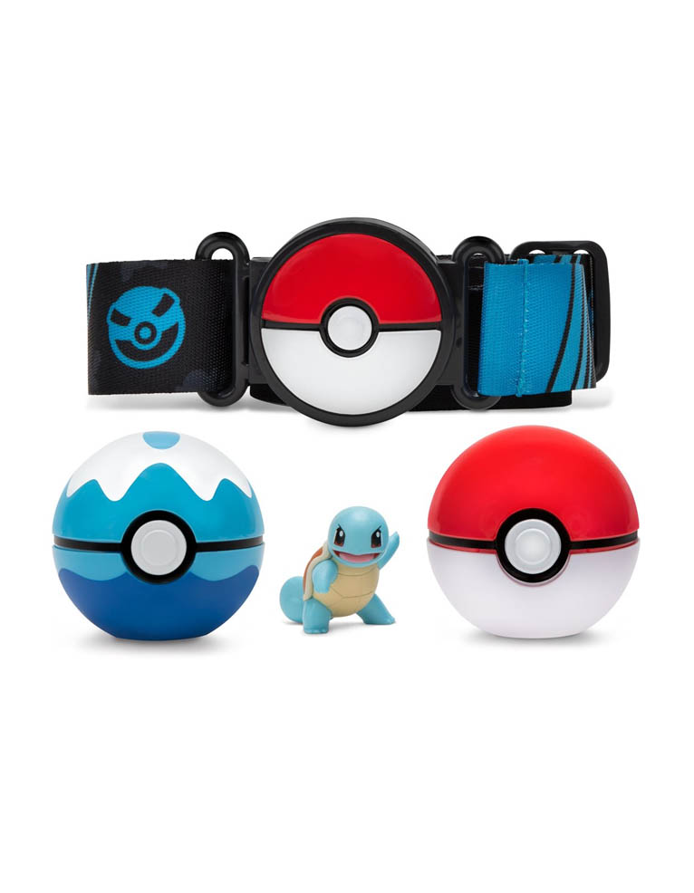 gadżet pokemon clip n go / pas trenera pokeball / squirtle
