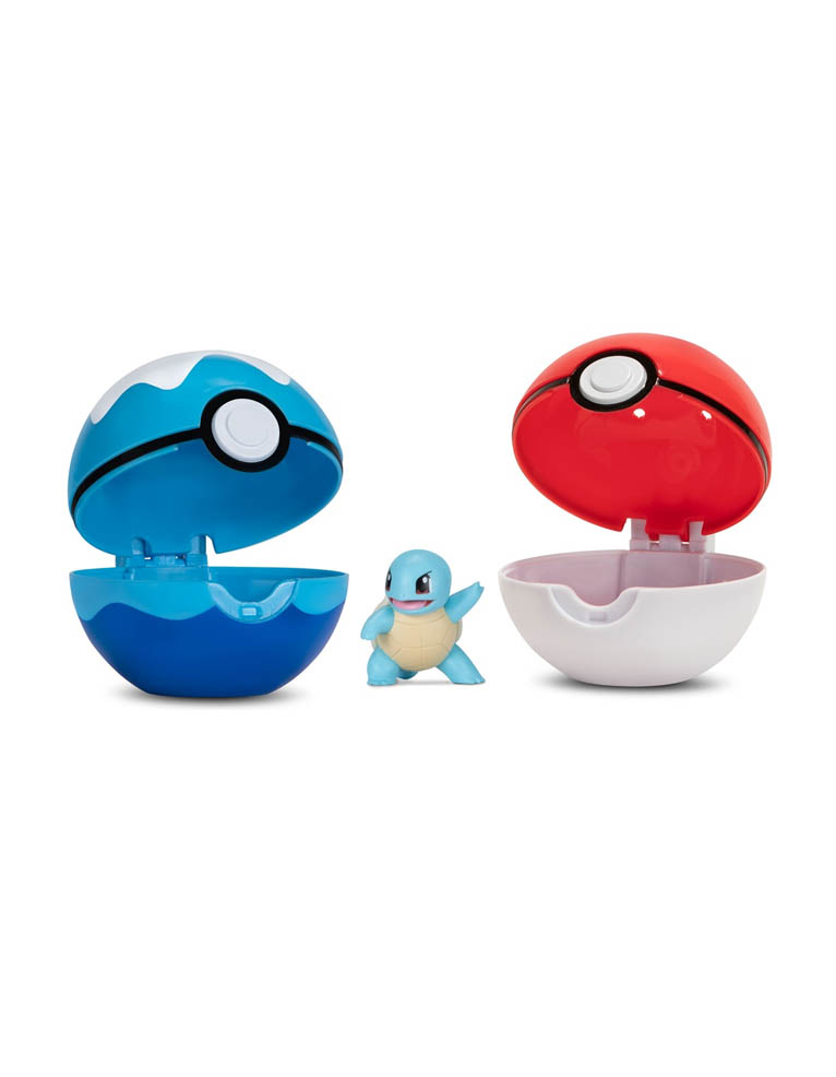gadżet pokemon clip n go / pas trenera pokeball / squirtle