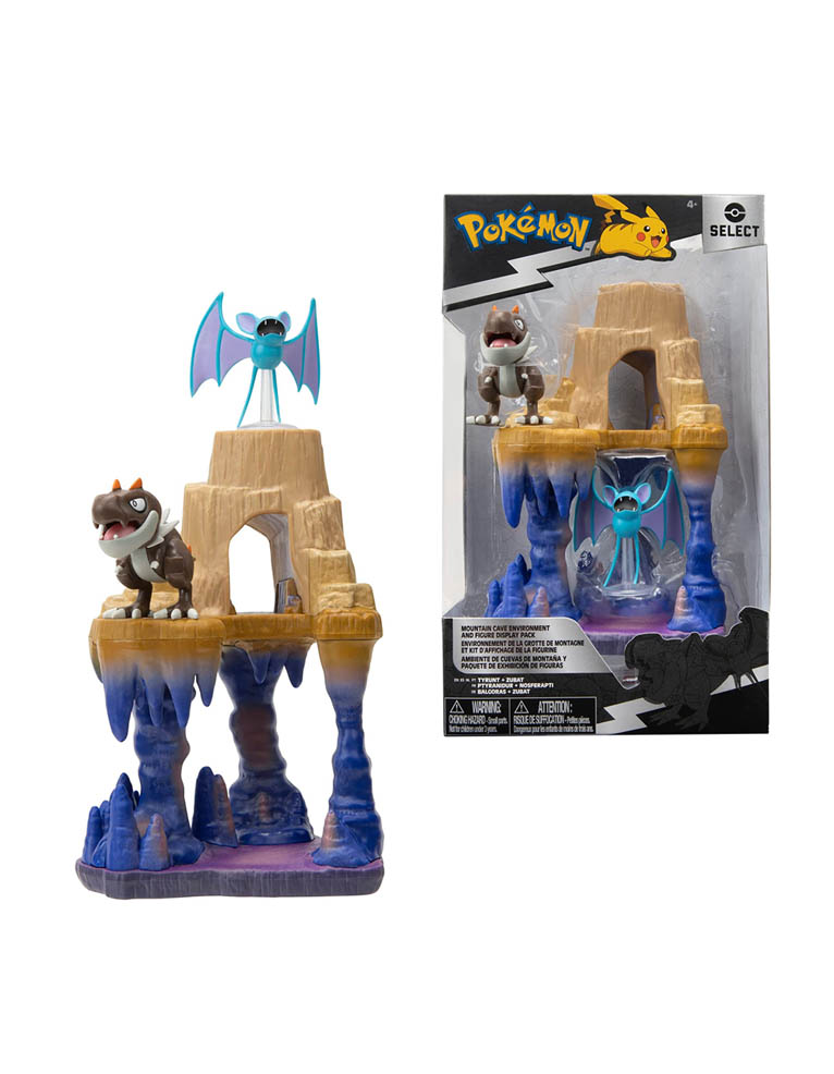gadżet figurki pokemon battle select / górska jaskinia + tyrunt + zubat
