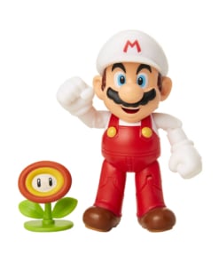 gadżet zestaw 2 figurek super mario: fire mario + fire flower
