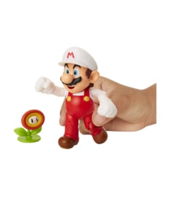 gadżet zestaw 2 figurek super mario: fire mario + fire flower