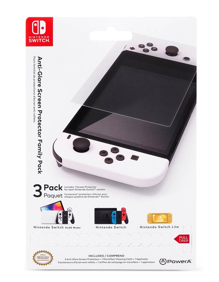 powera / 3x folia ochronna na ekran / konsola nintendo switch / switch oled / switch lite
