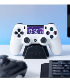 gadżet zegar z budzikiem / biały kontroler dualshock