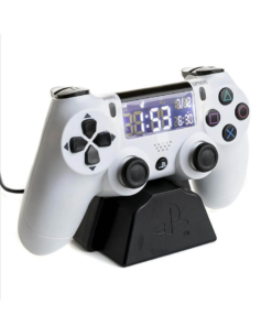gadżet zegar z budzikiem / biały kontroler dualshock