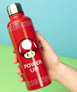 gadżet metalowa butelka na wodę / kubek podróżny / super mario / power up!