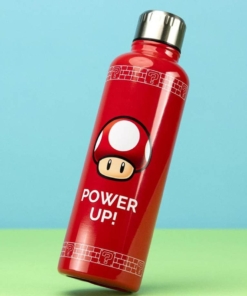 gadżet metalowa butelka na wodę / kubek podróżny / super mario / power up!