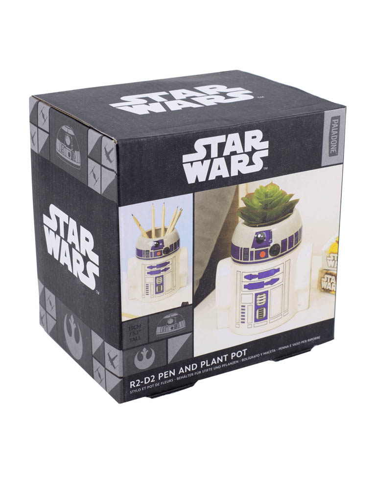 gadżet doniczka / przybornik na biurko / star wars / r2 d2