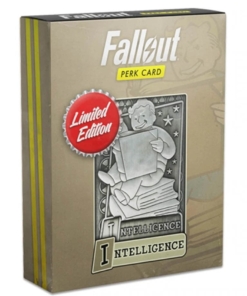 gadżet kolekcjonerska karta / fallout perk card / intelligence / inteligencja
