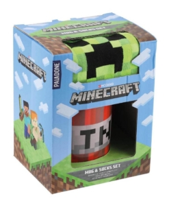gadżet zestaw prezentowy minecraft / kubek tnt + skarpetki creeper