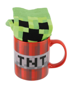 gadżet zestaw prezentowy minecraft / kubek tnt + skarpetki creeper