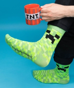 gadżet zestaw prezentowy minecraft / kubek tnt + skarpetki creeper
