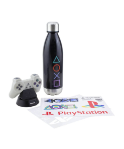 gadżet zestaw prezentowy playstation: butelka / lampka / naklejki