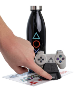 gadżet zestaw prezentowy playstation: butelka / lampka / naklejki