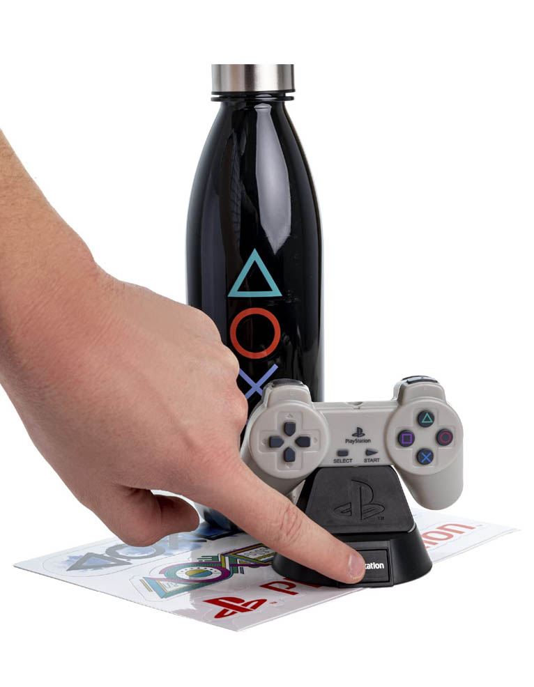 gadżet zestaw prezentowy playstation: butelka / lampka / naklejki