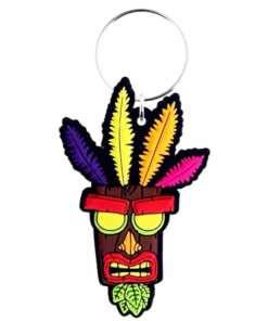 gadżet / gumowy brelok / crash bandicoot aku aku mask