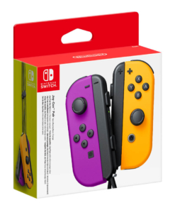 kontrolery nintendo switch joy con neon purple orange fioletowy i pomarańczowy