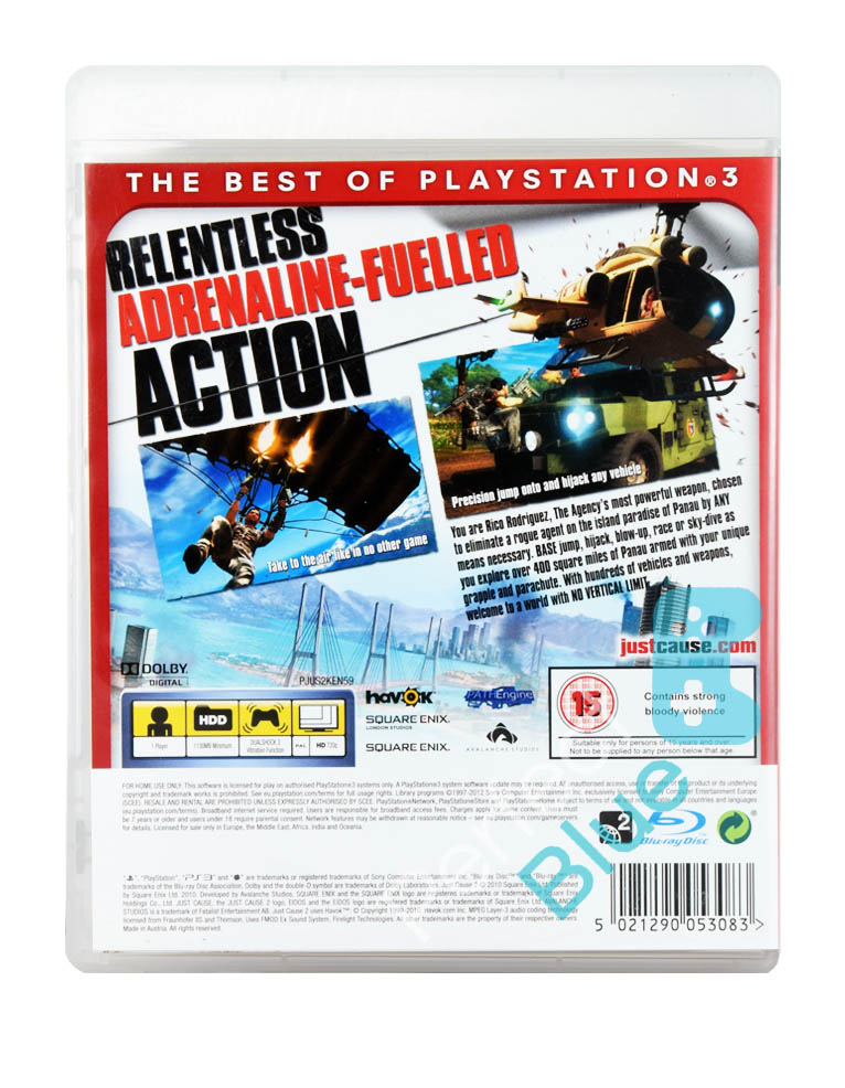 outlet / gra ps3 just cause 2 / brak folii.