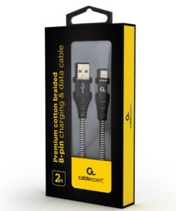 czarny pozłacany kabel usb lightning apple iphone 5/6/7/8/x 2 metry