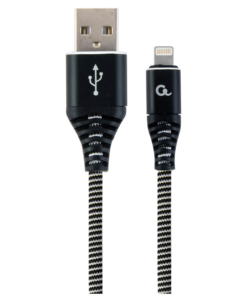 czarny pozłacany kabel usb lightning apple iphone 5/6/7/8/x 2 metry