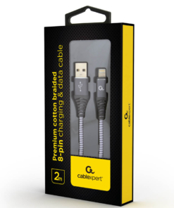 szary pozłacany kabel usb lightning apple iphone 5/6/7/8/x 2 metry