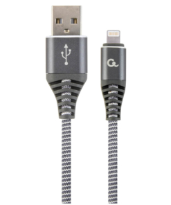 szary pozłacany kabel usb lightning apple iphone 5/6/7/8/x 2 metry