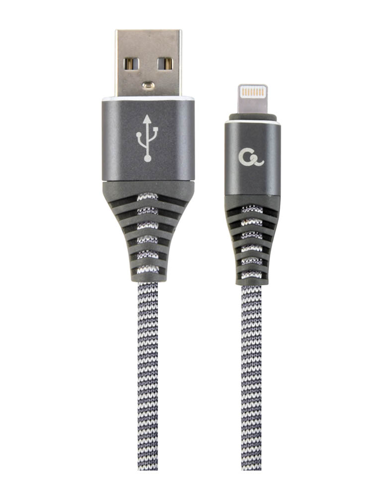 szary pozłacany kabel usb lightning apple iphone 5/6/7/8/x 2 metry