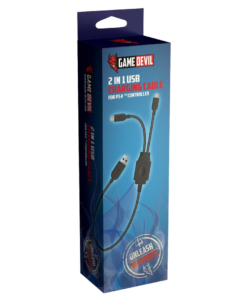 gamedevil / kabel micro usb Ładujący 2 kontrolery dualshock ps4