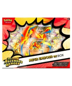 karty pokemon tcg ascended heroes mega emboar ex box / zestaw 4 boosterów
