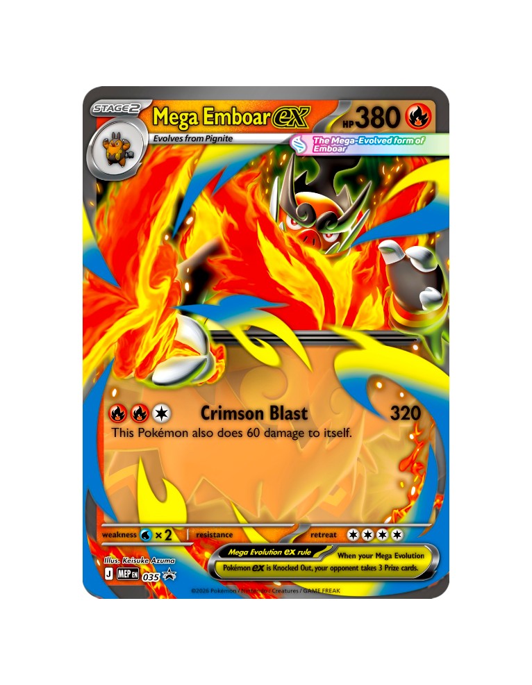 karty pokemon tcg ascended heroes mega emboar ex box / zestaw 4 boosterów