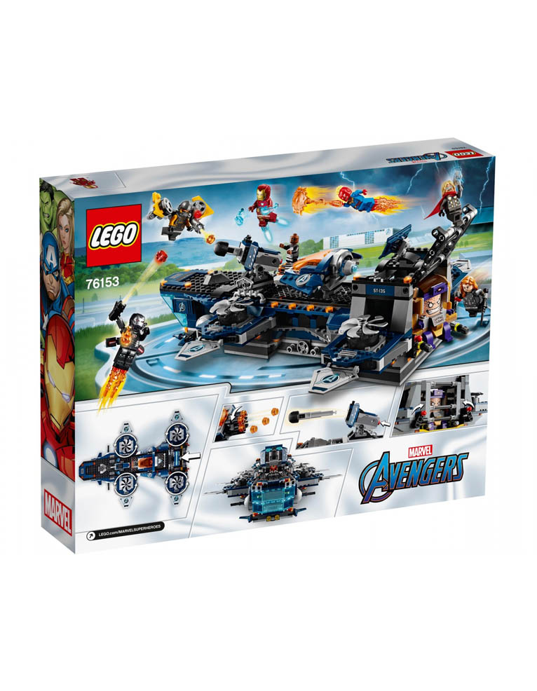 klocki lego marvel avengers 76153 / lotniskowiec avengersów / 1244 elementów
