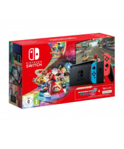 konsola nintendo switch neon red blue + mario kart 8 deluxe + abonament nintendo online 3m