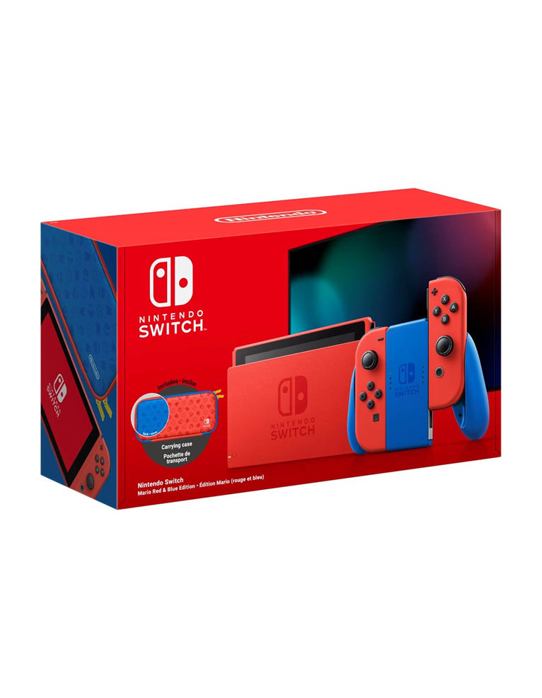 konsola nintendo switch mario red blue edition