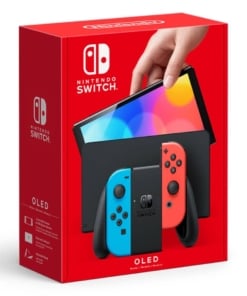 konsola nintendo switch oled model neon red blue / czerwono niebieska