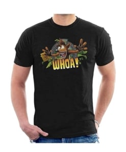 t shirt / koszulka crash bandicoot whoa! / czarna / rozmiar l