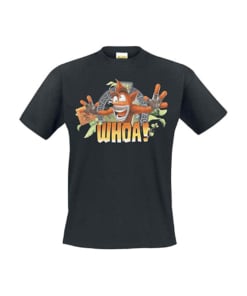 t shirt / koszulka crash bandicoot whoa! / czarna / rozmiar l